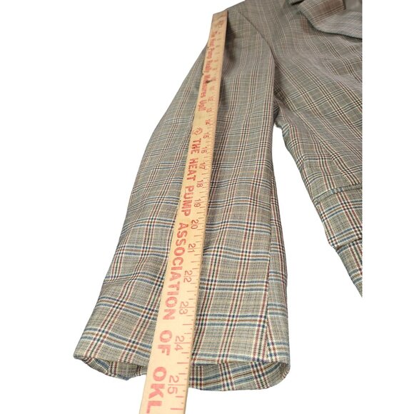 Brooks Brothers Blazer Men Sz 44 L Plaid Office Formal Designer Italy Workwear‎ - Picture 6 of 11